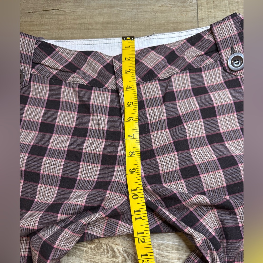 Lost Black and Pink Plaid Women's Cropped Pants - Picture 8 of 12
